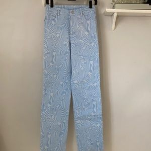 Television screen style denim